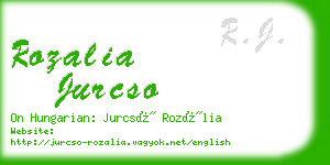 rozalia jurcso business card